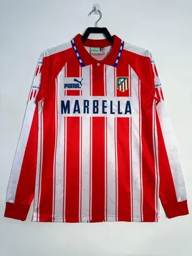 1994/1995 Retro Long sleeve Atletico Madrid Home Soccer Jersey  — view 1