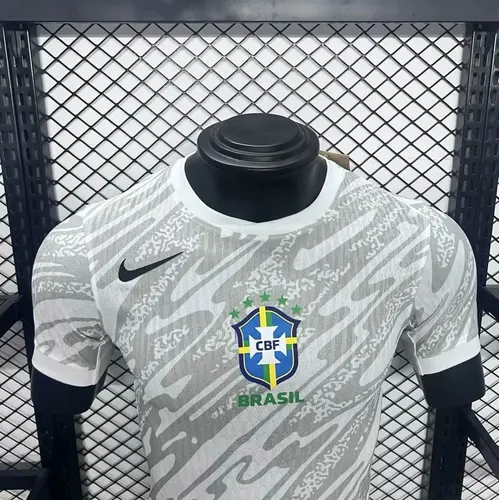 2024-2025 Spielerversion Brasilien Weiß Sonderedition Trikot AAA fan-gradät — view 3
