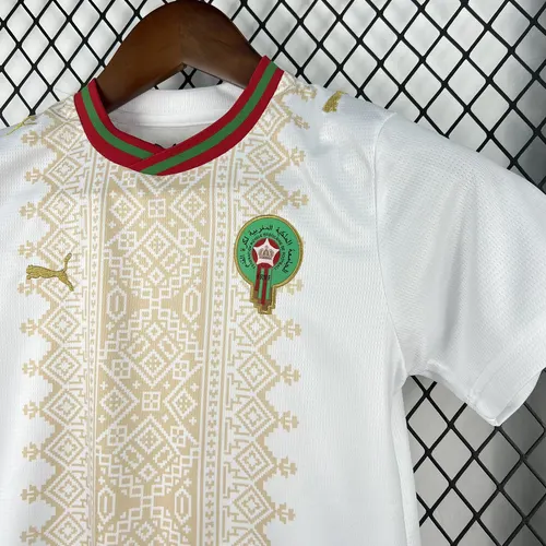 2026 Marokko Nationalmannschaft Auswärts Trikot AAA Fan-Qualität Kindergröße — view 4