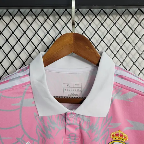 2023/2024 Real Madrid Camiseta de Fútbol Dragón Chino Rosa  — view 7