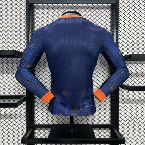 Camiseta Visitante de los Países Bajos Versión Jugador Manga Larga 2024-2025 — view 2