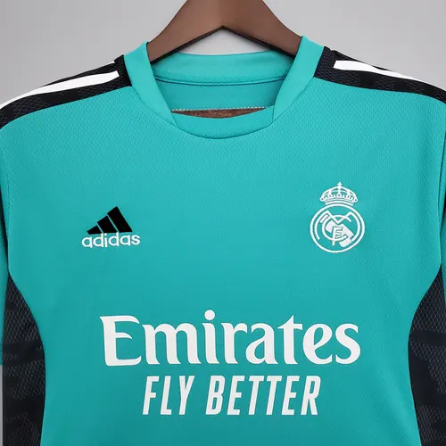 2021/2022 Real Madrid Training Wear Football Shirt Green — view 3