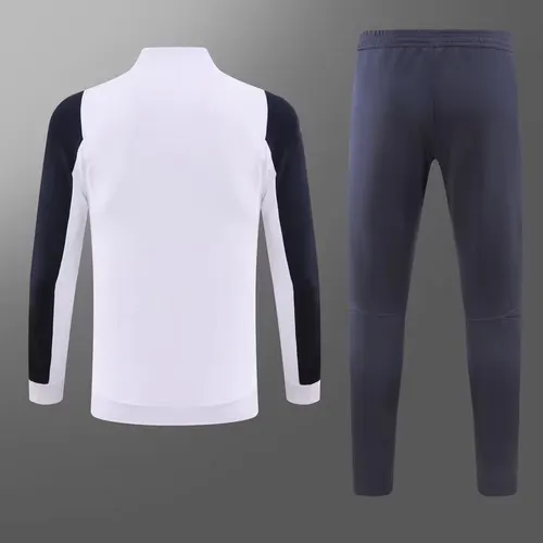 2023/2024 Real Madrid Long Zipped Jacket white Football Shirt Set — view 2