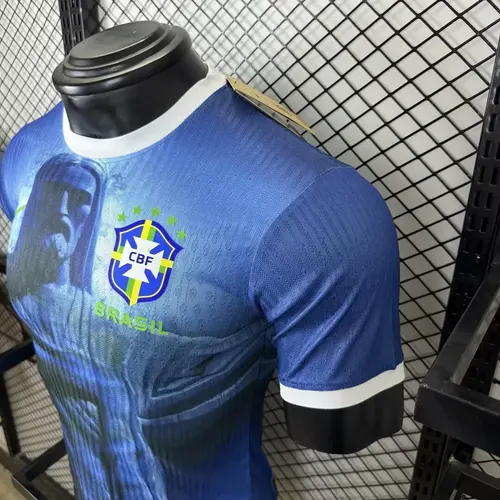 Camisa Brasil 2025/2026 Versão Jogador Edição Especial Jesus Futebol Jersey  — view 5