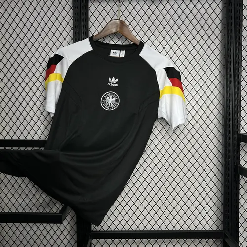 2024 Germany Training Wear Black and White Football Shirt  — view 2