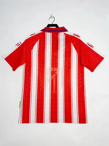 1995/1996 Retro Atletico Madrid Home Soccer Jersey  — view 2