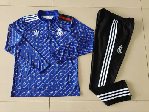 2024/2025 Real Madrid Púrpura Real Conjunto de Entrenamiento de Media Cremallera Camiseta de Fútbol  — view 7