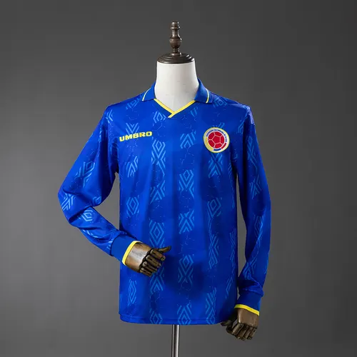 1994 Retro Kolumbien Auswärts-Langarmtrikot AAA Fan-Qualität
