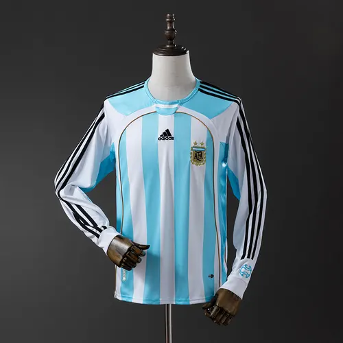 2006 Long-Sleeved Retro Argentina National Team Home Jersey t  — view 1