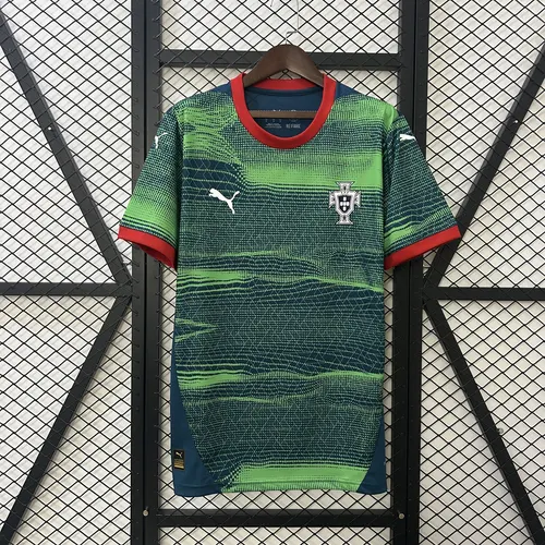 2025 Portugal Trainingsbekleidung Grün Fußballtrikot AAA Fan-Qualität — view 1
