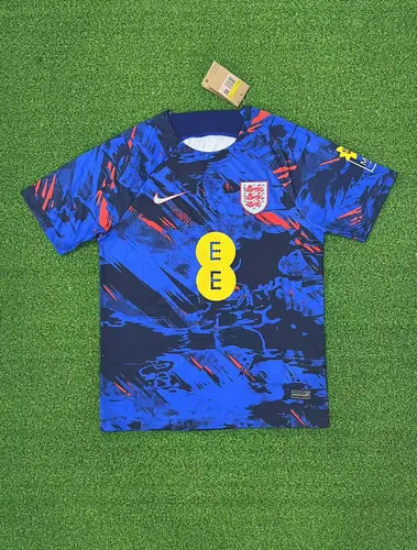 2023 Inglaterra Camisa de Futebol Treino Azul Seleção Nacional  — view 1