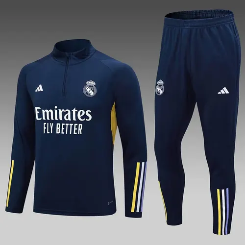 Conjunto de Treino Meio-Puxado Real Madrid Azul 2023/2024 — view 1