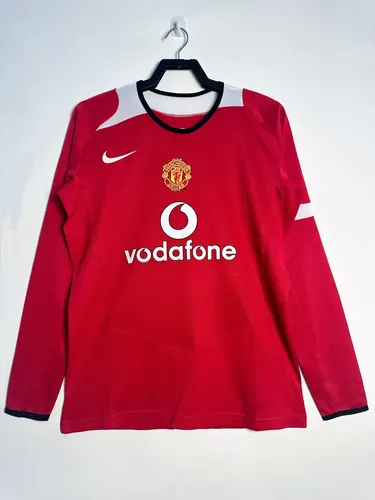 2005/2006 Retro Manchester United Manga Larga Equipación Local Camiseta de Fútbol  — view 1