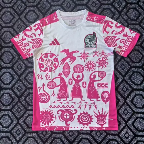 2026 Mexiko Trainingsanzug Pink Fußballtrikot  — view 1