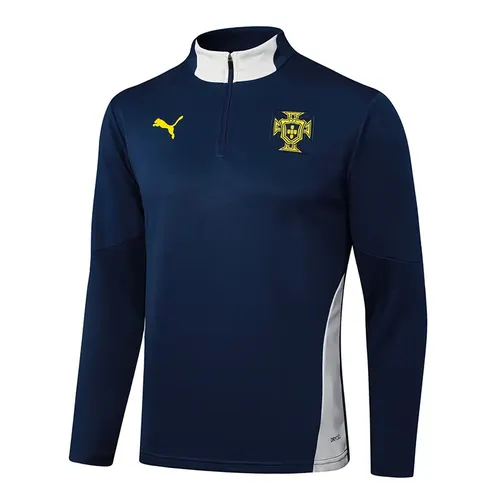 Tenue d'entraînement mi-zippée Portugal 2025-2026 Bleu Royal Football Shirt Set — view 3