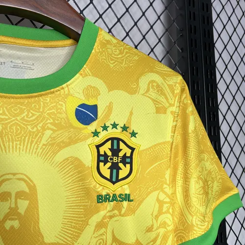 2024-2025 Brasilien Sonderedition Gelb Trikot AAA fan-gradät — view 6