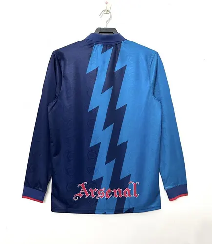 Camisa de Futebol Retro 1995-1996 Manga Longa Arsenal Visitante  — view 2
