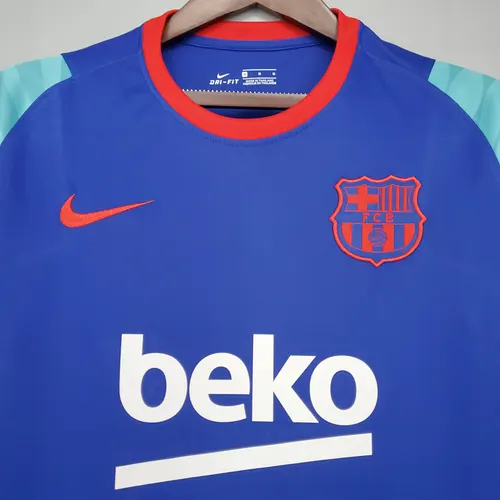 قميص تدريب برشلونة الأزرق والأخضر 2021/2022 — view 3