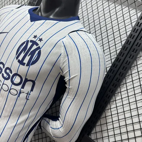 Camisa de Futebol Inter de Milão 2026/2027 Fora Manga Longa Versão Jogador   — view 7