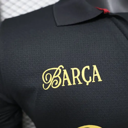 2024/2025 Spielerversion Barcelona 304 Jubiläumsedition Schwarzes Trikot  — view 6