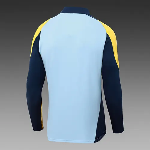 2024/2025 Real Madrid Half-Pull Training Suit Baby Blue Football Shirt  Set — view 4