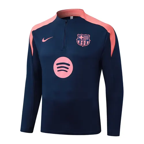 2025/2026 Barcelona Conjunto de Entrenamiento Media Cremallera Azul Real Jersey Set — view 3