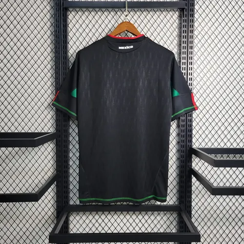 2010 Retro Mexico Away Black Football Shirt  — view 4