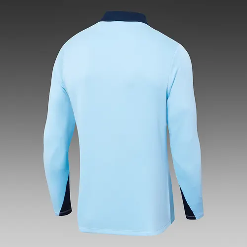 2024-2025 France Tenue d'Entraînement à Demi-Tirage Bleu Ciel Maillot Football Ensemble — view 4