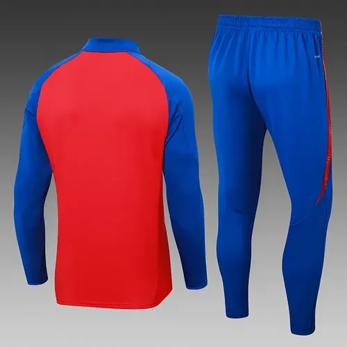 2024-2025 Conjunto de Entrenamiento Semi-Cuello España Rojo Camiseta de Fútbol — view 2