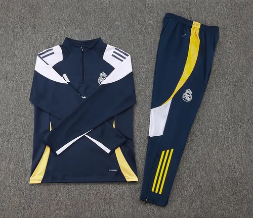 2024/2025 Real Madrid Half-Pull Training Suit Royal Blue Football Shirt  Set — view 7