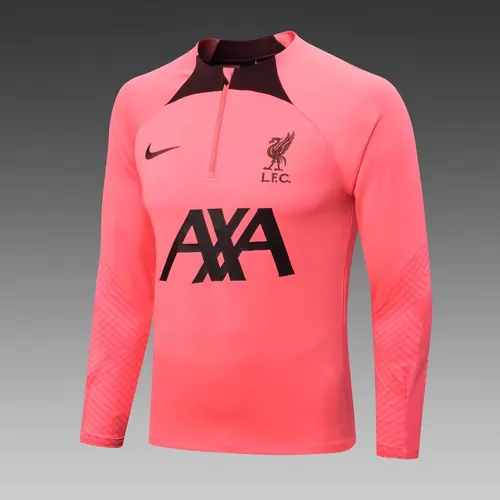2022/2023 Liverpool Half-Pull Training Suit Pink Jersey  Set — view 3