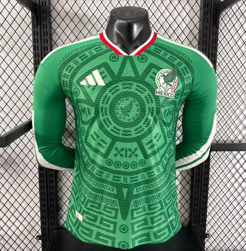 2026 Spielerversion Langarm Mexiko Heim-Fußballtrikot   — view 1