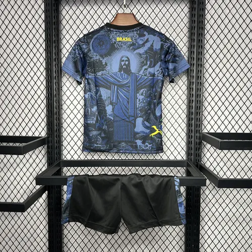 2024-2025 Brazil Special Edition Dark Blue Kids Size — view 2