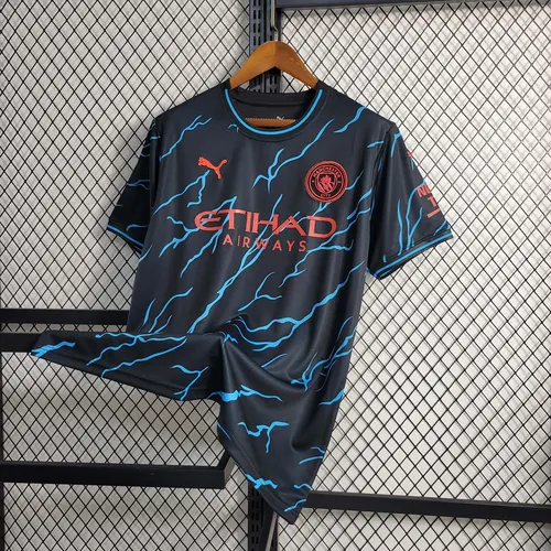 2023/2024 Manchester City Drittauswärts Fußballtrikot AAA fan-gradät — view 2