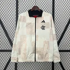 2024-2025 Flamengo Lässige Wendbare Windjacke (Weiß-Rot) Fußballtrikot  — view 2