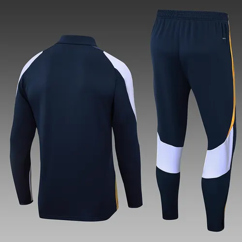 2024/2025 Real Madrid Half-Pull Training Suit Royal Blue Football Shirt  Set — view 2