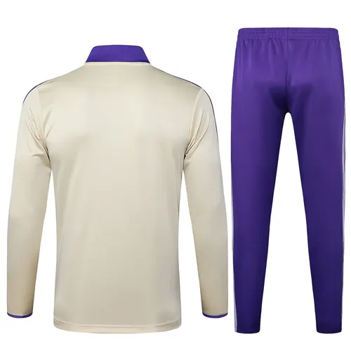 Chándal de entrenamiento con media cremallera Edición Retro albaricoque de Real Madrid 2025/2026 Camiseta de fútbol Calidad Thai Set — view 2