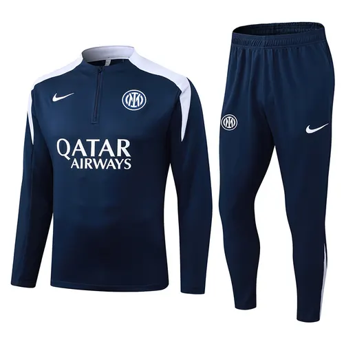 2025/2026 Inter Milan Demi-Traction Tenue d'Entraînement Bleu Royal Maillot Football  Ensemble