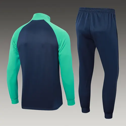 2024/2025 Barcelona Halb-Reißverschluss Trainingsanzug Königsblaues Trikot-Set — view 2