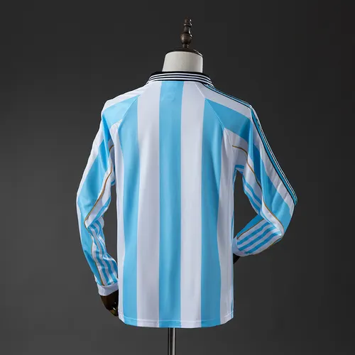 1998 Retro Long Sleeve Argentina Home Jersey  — view 2