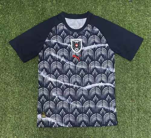 2025 Austria National Team Training Suit Black Football Shirt 