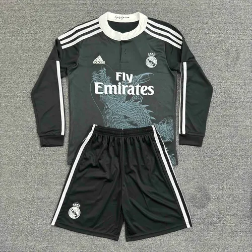 2014/2015 Retro Langarm Real Madrid Drittauswärts Fußballtrikot  Kindergröße — view 1