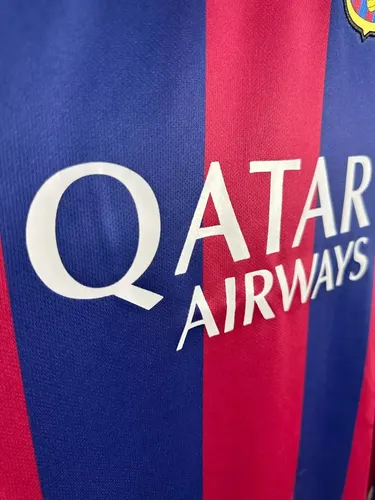 2014/2015 Retro Langarm Barcelona Fußballtrikot Heim  — view 4