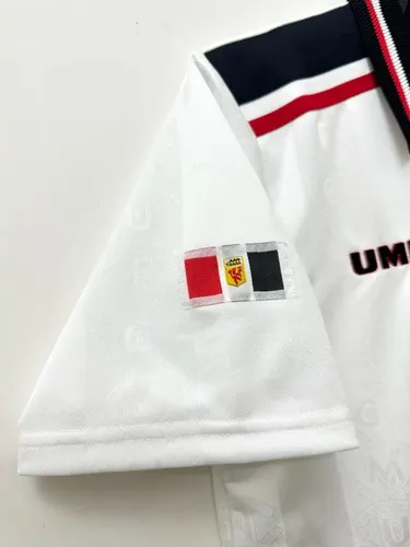 1998/1999 Retro Manchester United Away White Football Shirt  — view 8