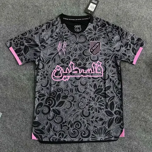 2025/2026 Palästina Trainingskleidung Schwarz Fußballtrikot 