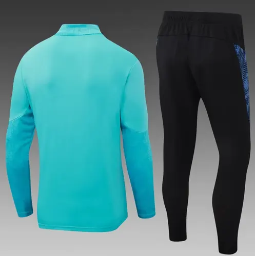 2025/2026 Olympique de Marseille Chándal Entrenamiento Semi-Cremallera Azul Claro Camiseta Fútbol Set — view 2