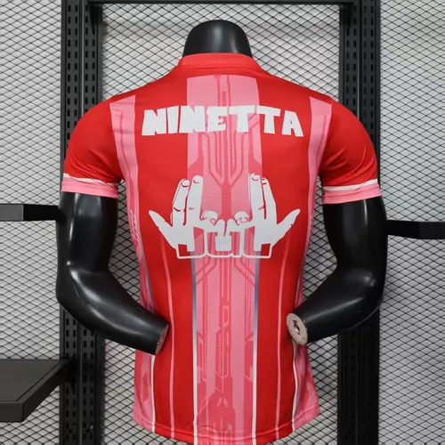 2025/2026 Maillot de football version joueur édition spéciale rouge de l'Olympique de Marseille  — view 2