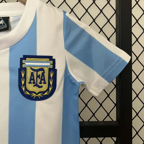 Maillot Domicile Argentine 1986 Rétro AAA qualité fan Taille Enfant — view 9