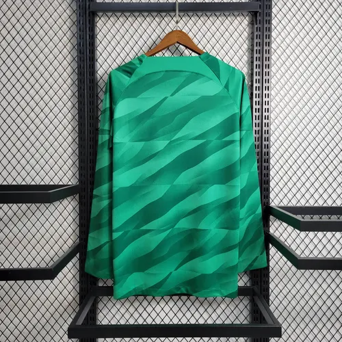 2023/2024 Long Sleeve Psg Paris Saint-Germain Goalkeeper Green Football Shirt — view 2