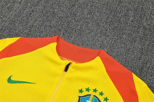 2026 Brazil Half-Zip Yellow Training Suit Football Jersey  Suit ﻿ — view 4
